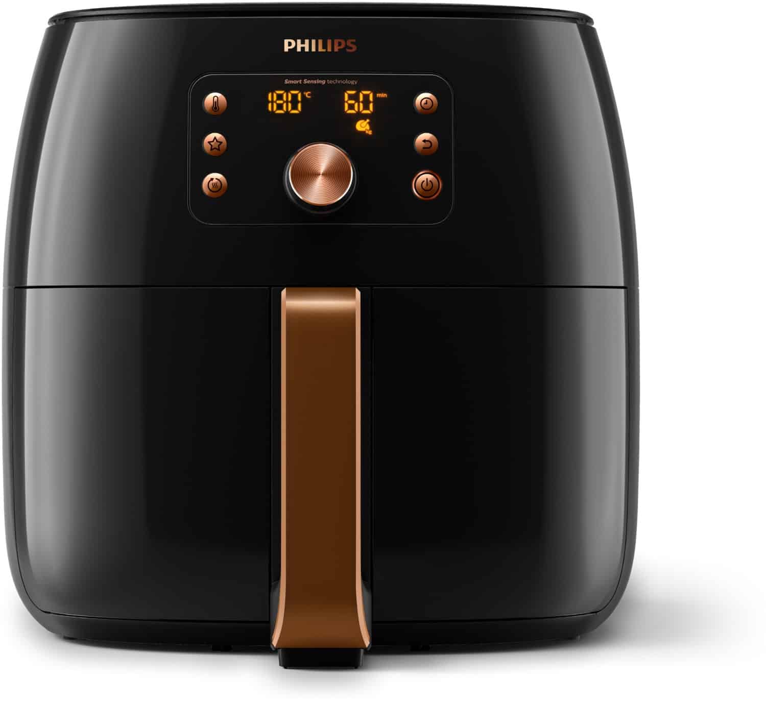 Philips HD9860/90 Airfryer Smart Sensing Heißluft-Fritteuse schwarz/kupfer