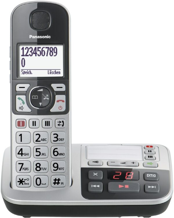 Panasonic KX-TGE520GS Schnurlostelefon mit Anrufbeantworter silber