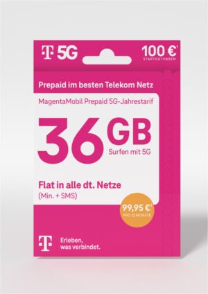 Telekom Magenta Mobil Prepaid 5G-Jahrestarif
