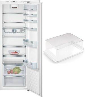 Bosch MKK178RE6A Einbau-Kühlschrank bestehend aus KIR81AFE0 + KSZGGM00 Butterdose weiß / E