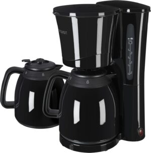 Exquisit KA 6502 Kaffeeautomat mit 2 Thermokannen schwarz