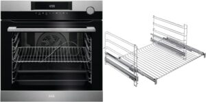 AEG BFH7741BA3 Dampfbackofen bestehend aus BSK774121M + TR2LV edelstahl/cleansteel / A+