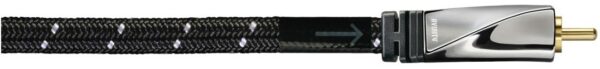 AVinity ubwoofer-Kabel + Adapter (2m) Lichtleiterkabel Cinch Kupplung Gewebe vergoldet schwarz