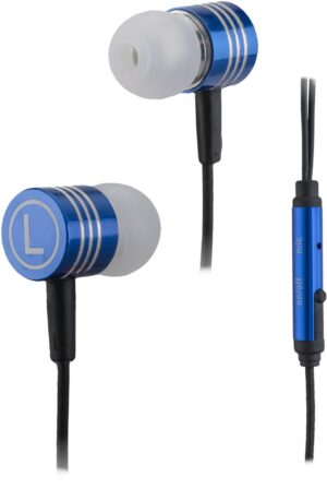 Peter Jäckel IN-EAR Headphone In-Ear-Kopfhörer mit Kabel blau