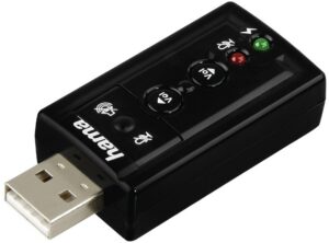 Hama USB-Soundkarte 7.1 Surround schwarz