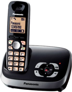 Panasonic KX-TG6521GB Schnurlostelefon mit Anrufbeantworter schwarz